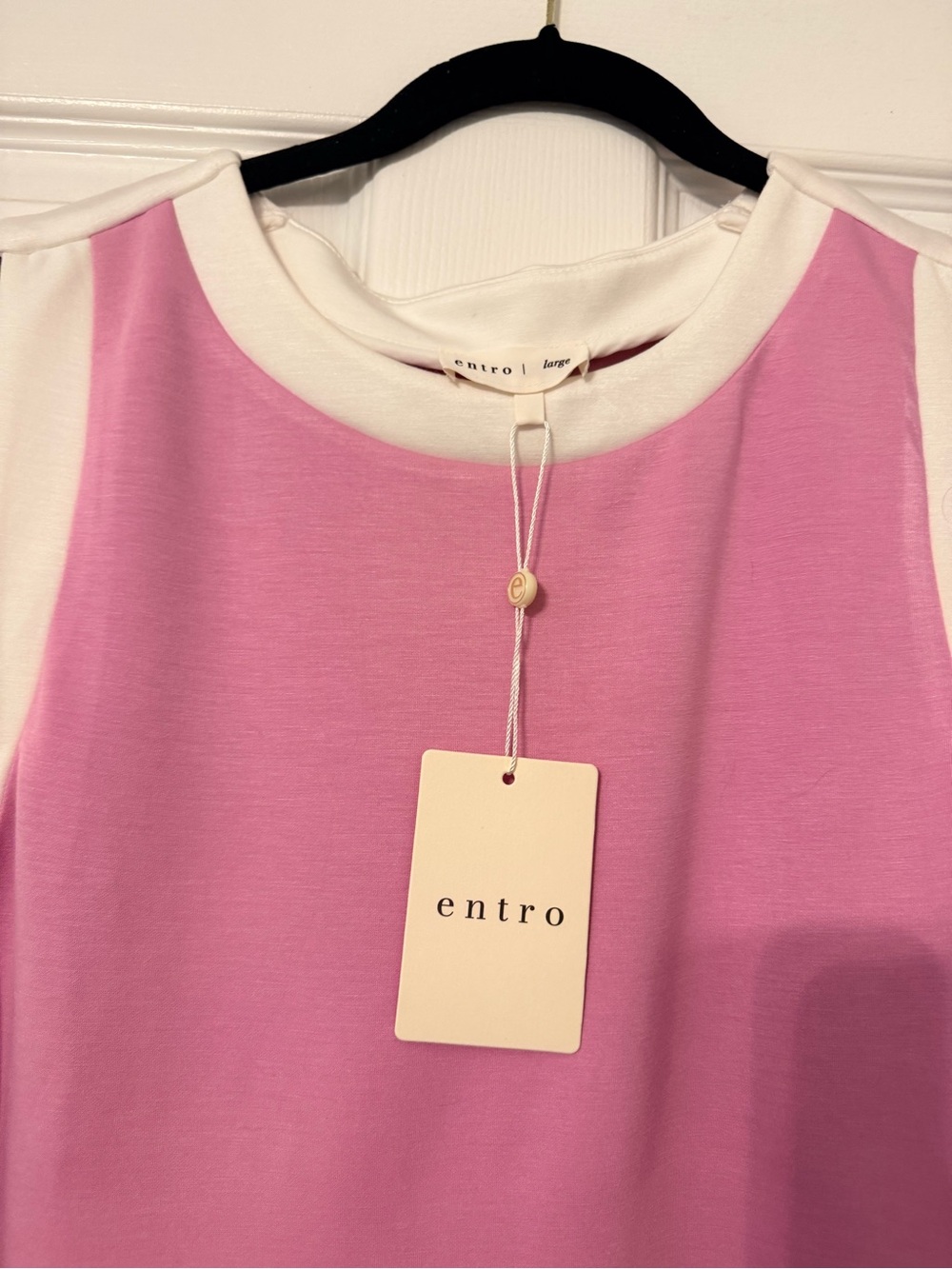 entro Pink and White Sleeveless Dress - Picture 3 of 3